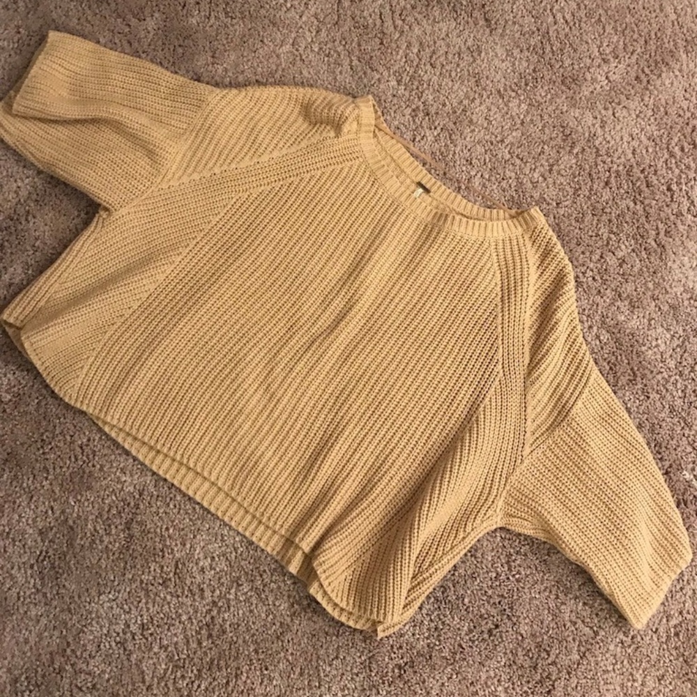 Free People Super Soft Cropped Oversized Sweater